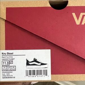 Vans Knu Skool Black and White Sneakers